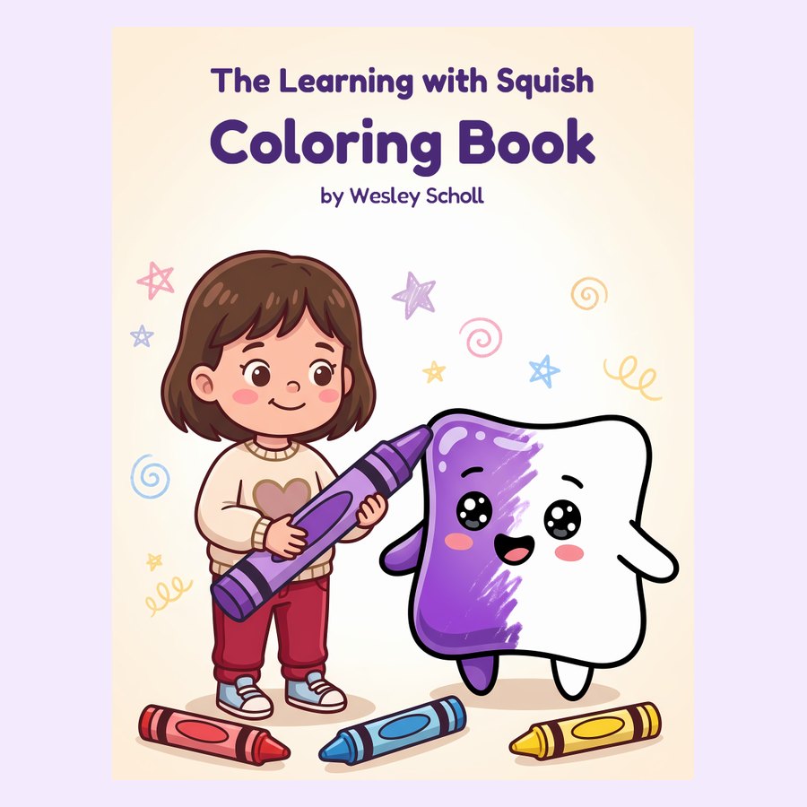 The Learning with Squish Coloring Book cover